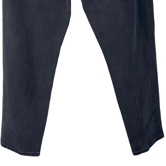 American Eagle SZ 2 Mom Straight Jeans Distressed Pockets High-Rise Faded Black - Picture 7 of 12